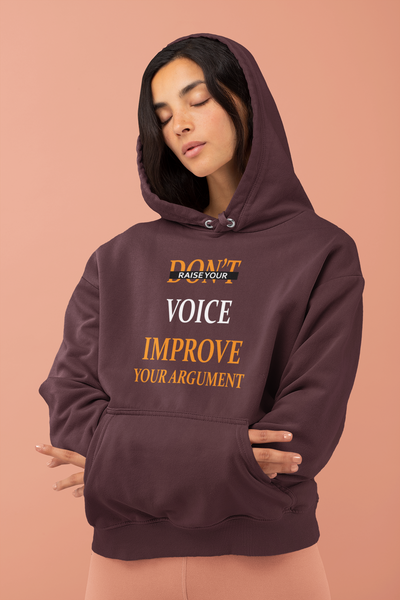 Dont Raise Your Voice Improve Your Argument Lawyer Hoodies for Women-FunkyTeesClub
