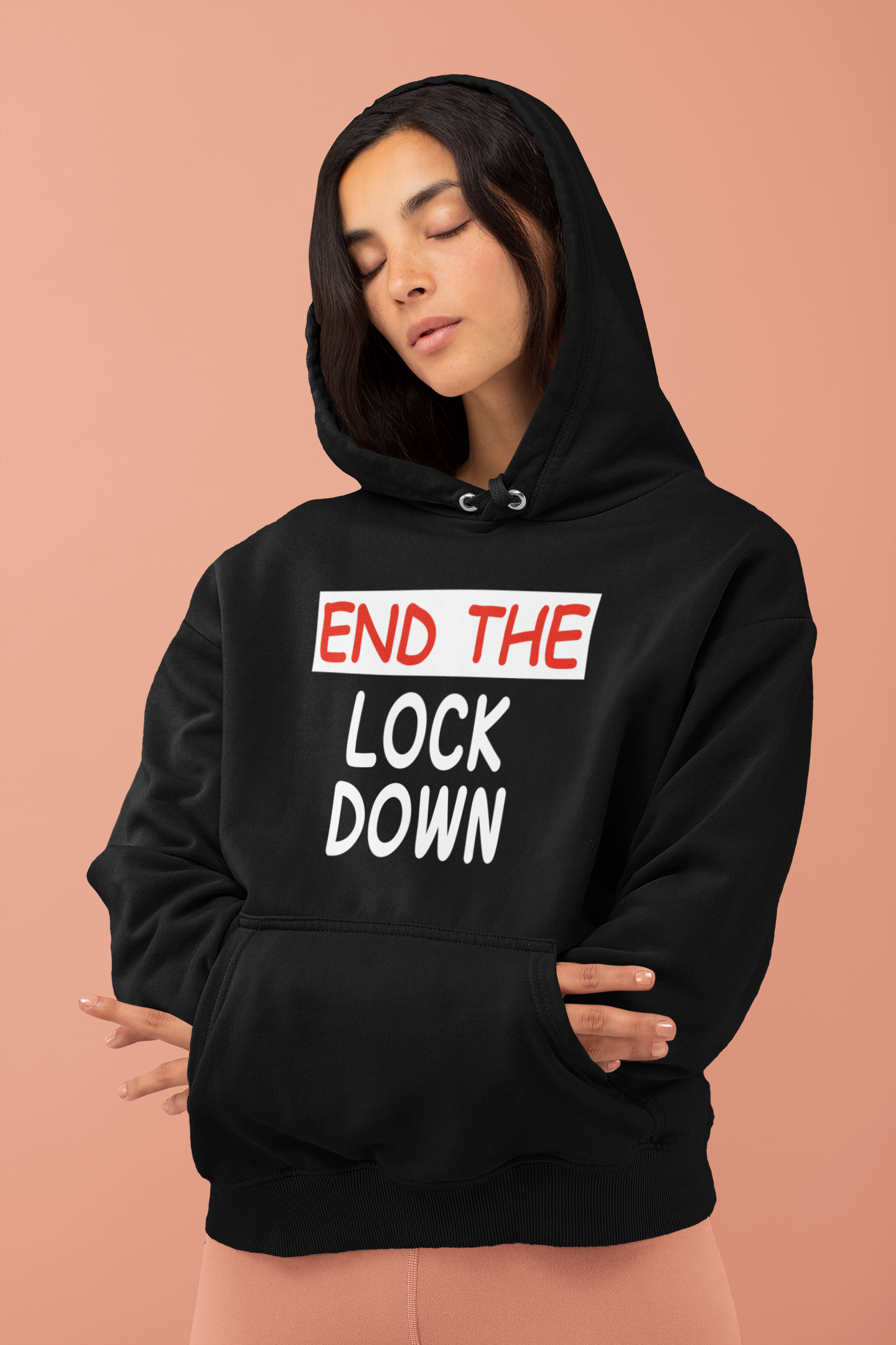 Anti Lockdown End The Lockdown Anti Government Hoodies for Women-FunkyTeesClub