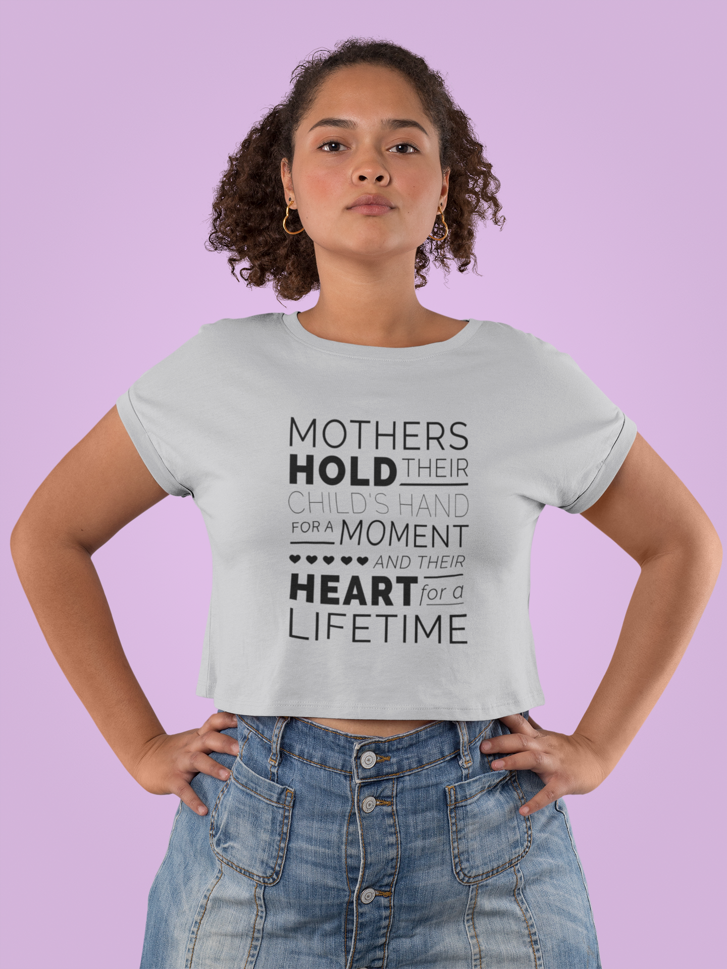 Mothers day quote Women Crop Top- FunkyTeesClub