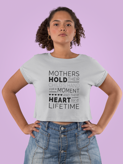 Mothers day quote Women Crop Top- FunkyTeesClub