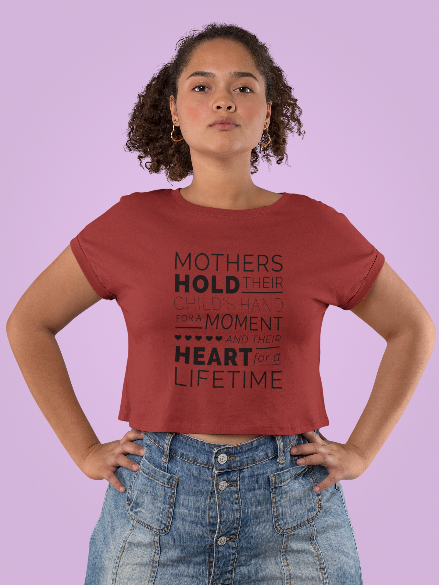 Mothers day quote Women Crop Top- FunkyTeesClub