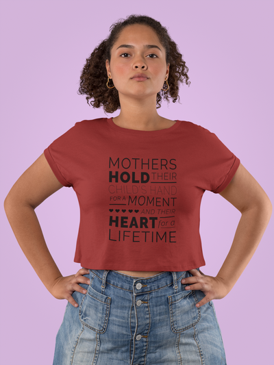 Mothers day quote Women Crop Top- FunkyTeesClub