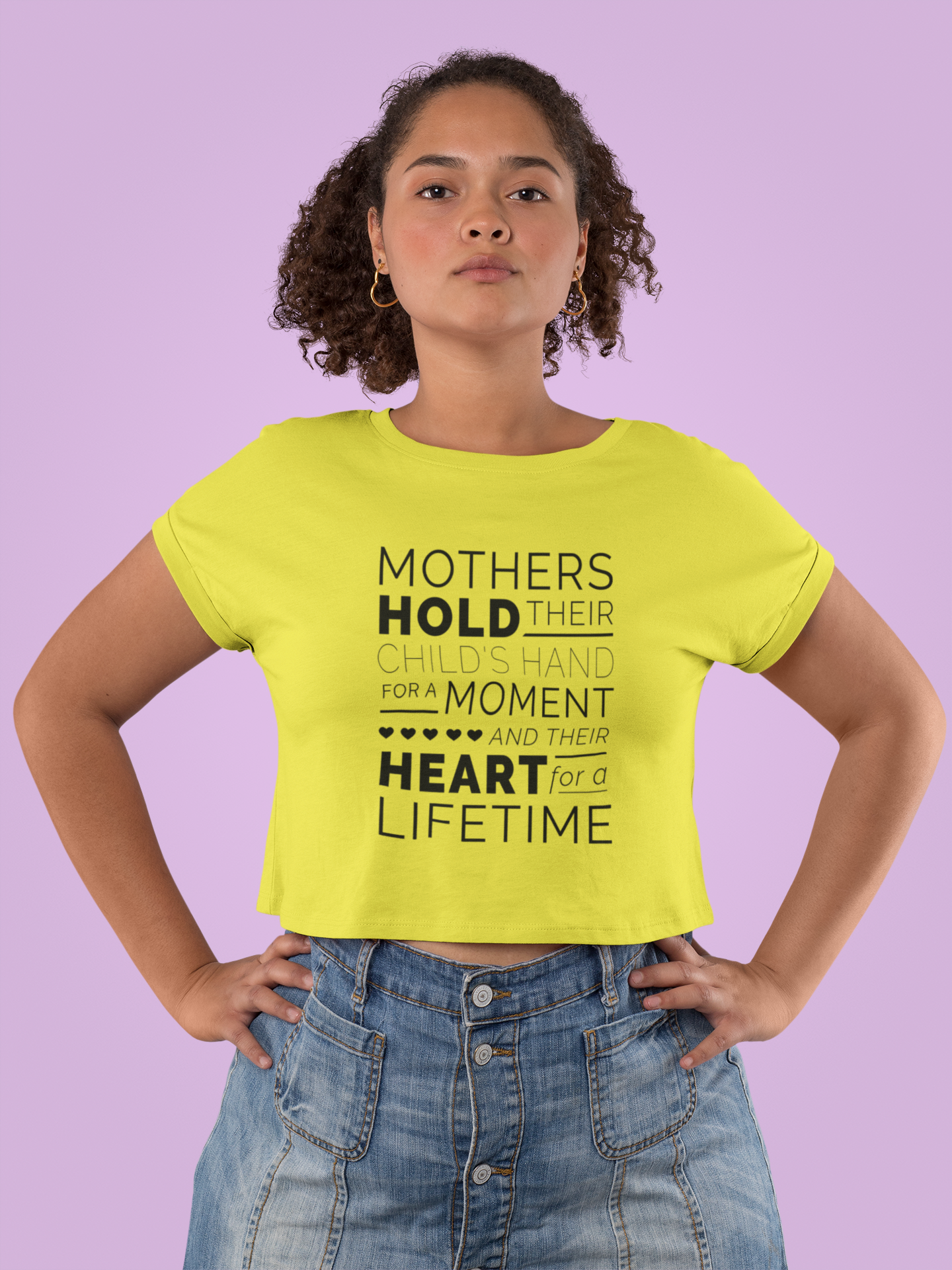 Mothers day quote Women Crop Top- FunkyTeesClub