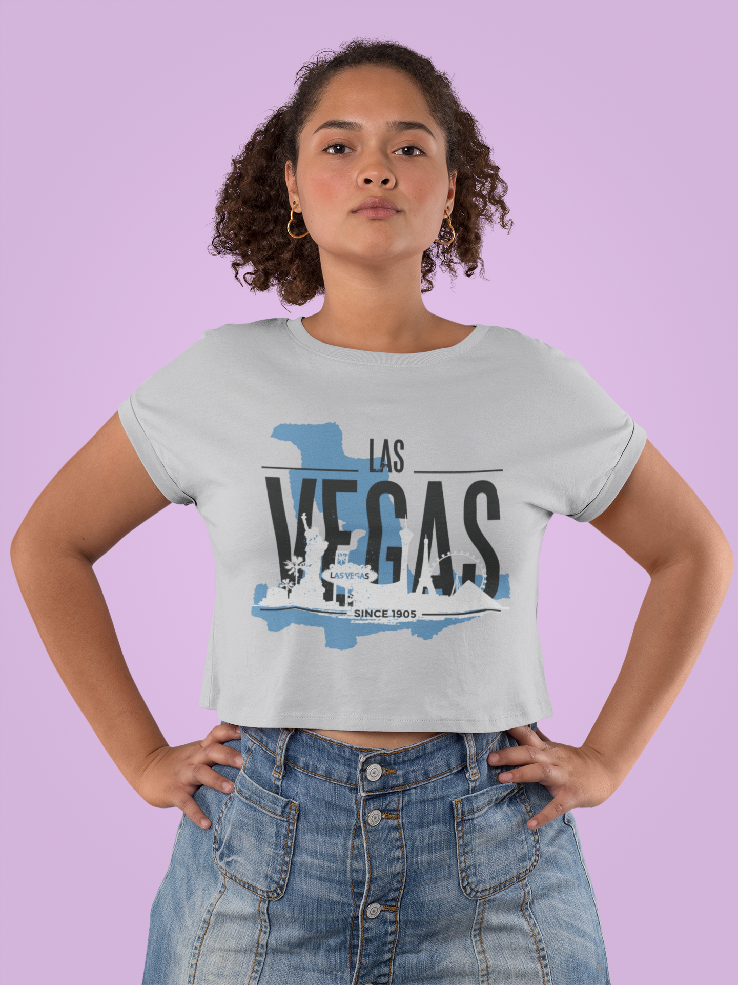 Las Vegas Women Crop Top- FunkyTeesClub