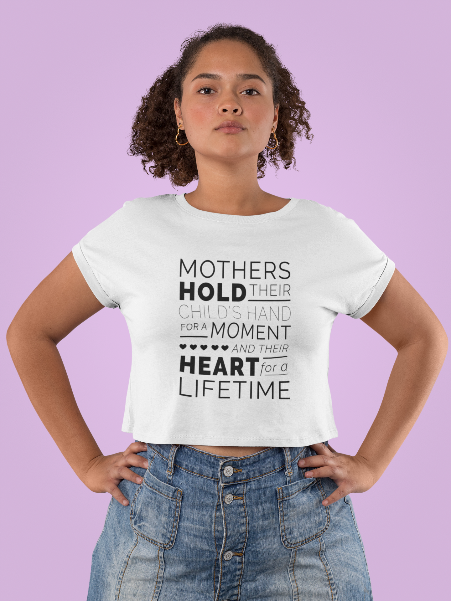 Mothers day quote Women Crop Top- FunkyTeesClub