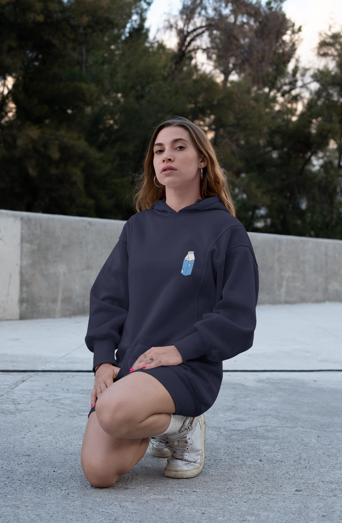Milk Hoodies for Women-FunkyTeesClub