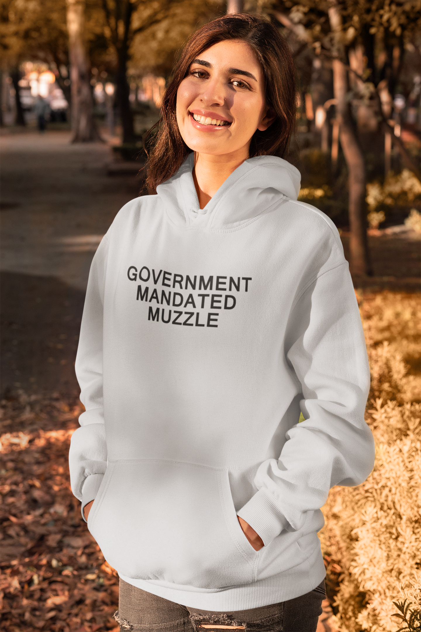 Government Mandated Muzzle Anti Government Hoodies for Women-FunkyTeesClub