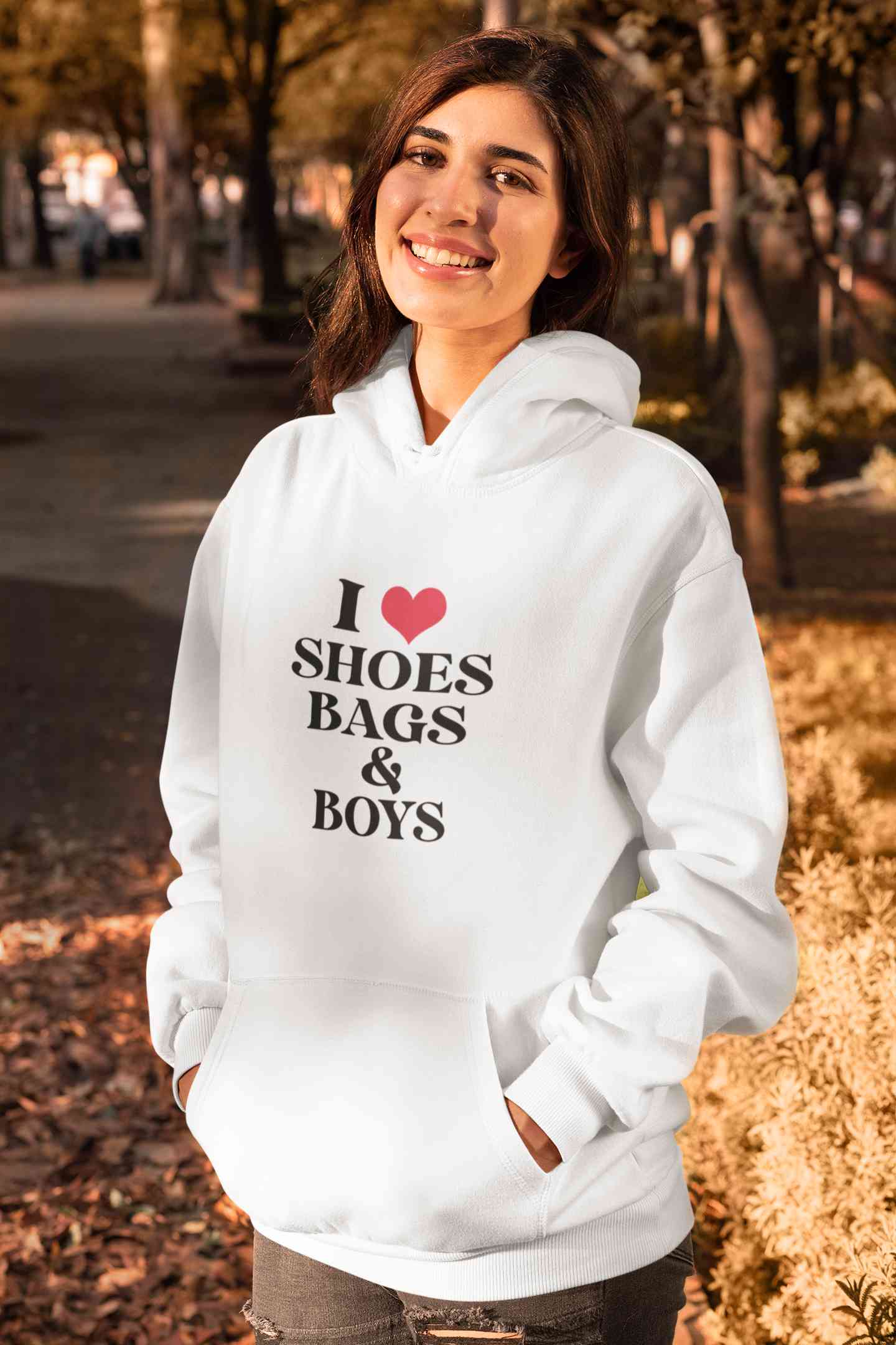 I Love Shoes Bags And Boys Hoodies for Women-FunkyTeesClub