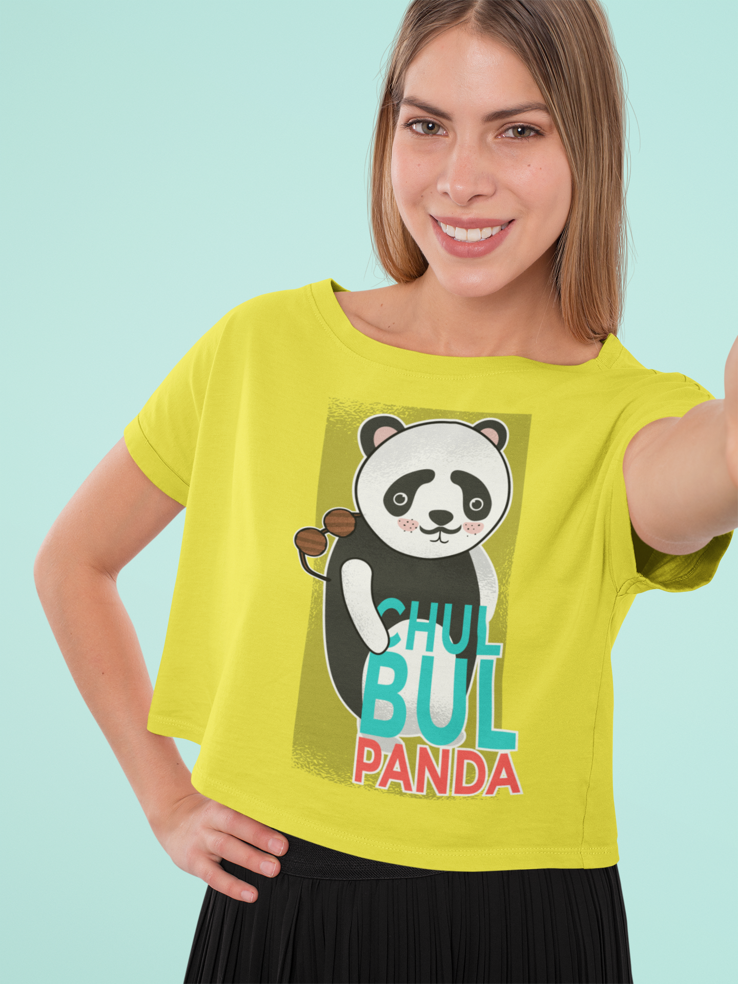 Chul bul panda Women Crop Top- FunkyTeesClub