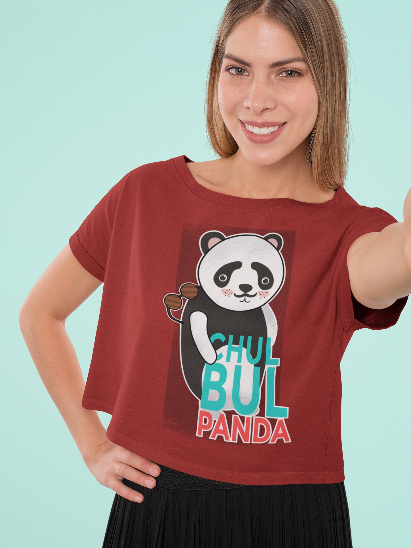 Chul bul panda Women Crop Top- FunkyTeesClub