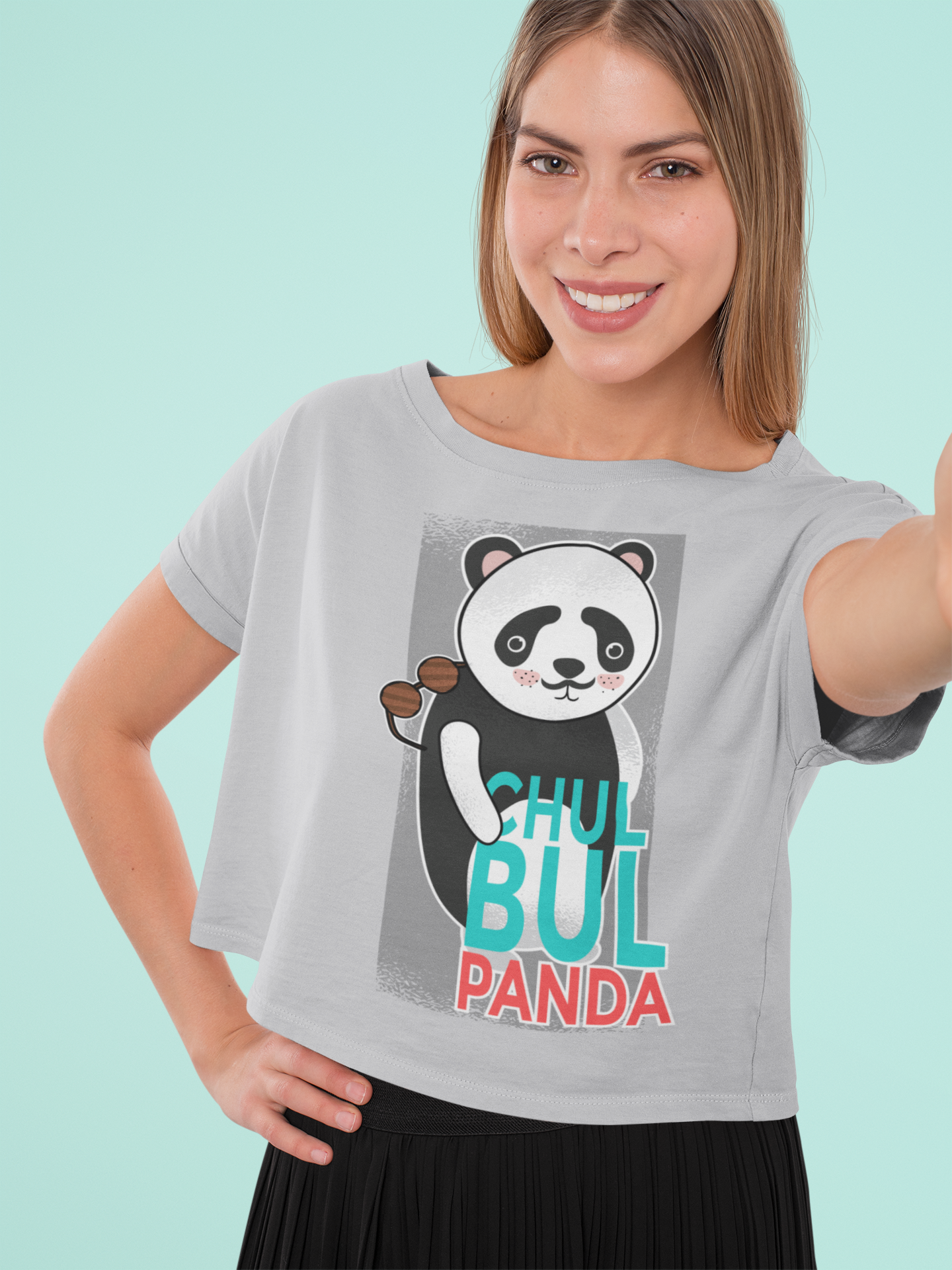 Chul bul panda Women Crop Top- FunkyTeesClub