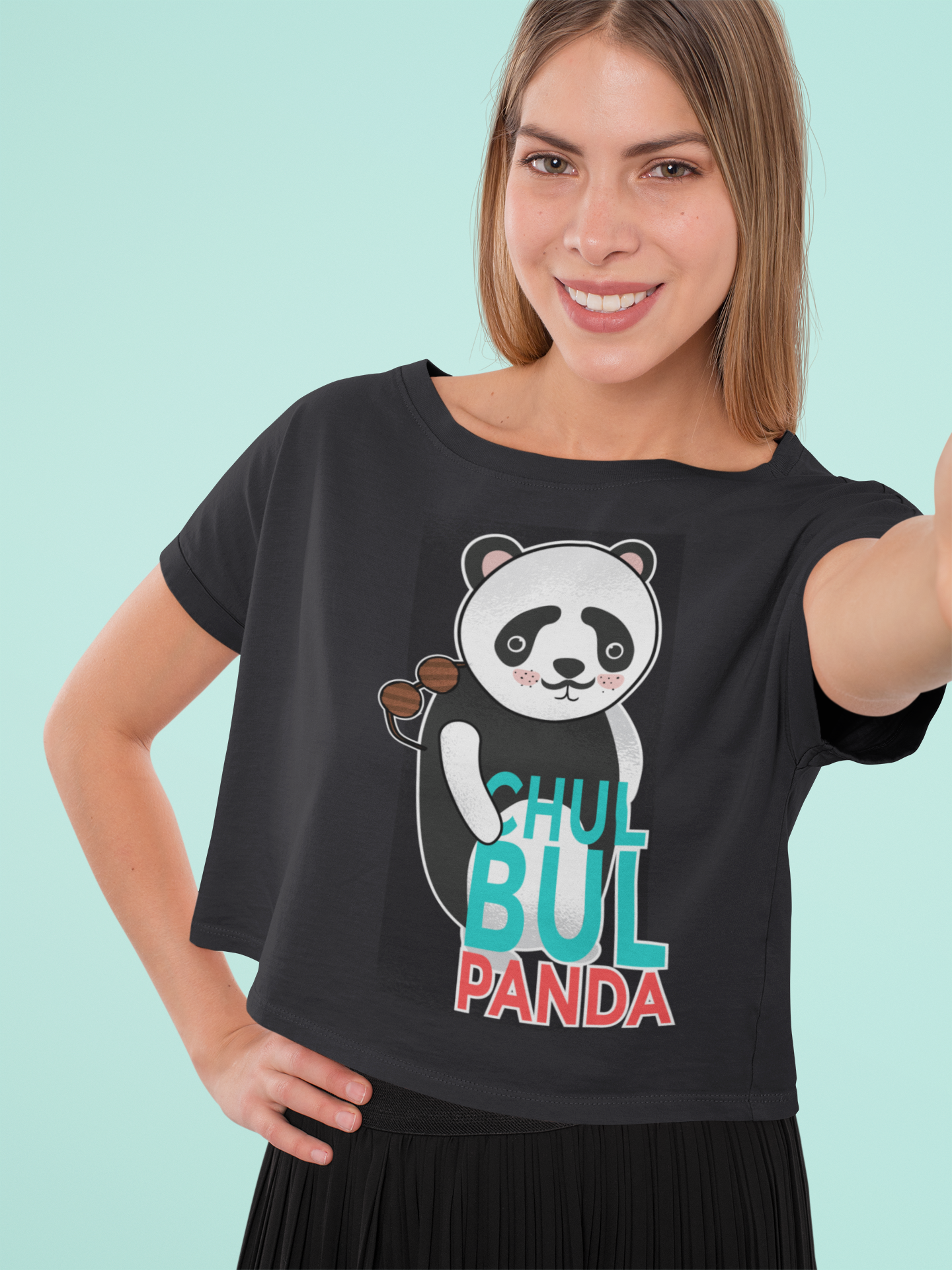 Chul bul panda Women Crop Top- FunkyTeesClub