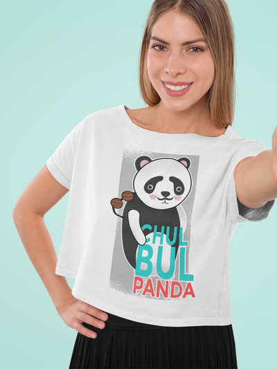 Chul bul panda Women Crop Top- FunkyTeesClub