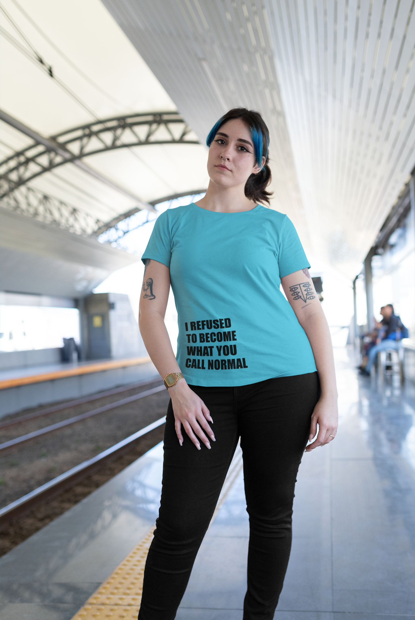 I Refused You To Become What You Will Call Normal Quotes Women Half Sleeves T-shirt- FunkyTeesClub