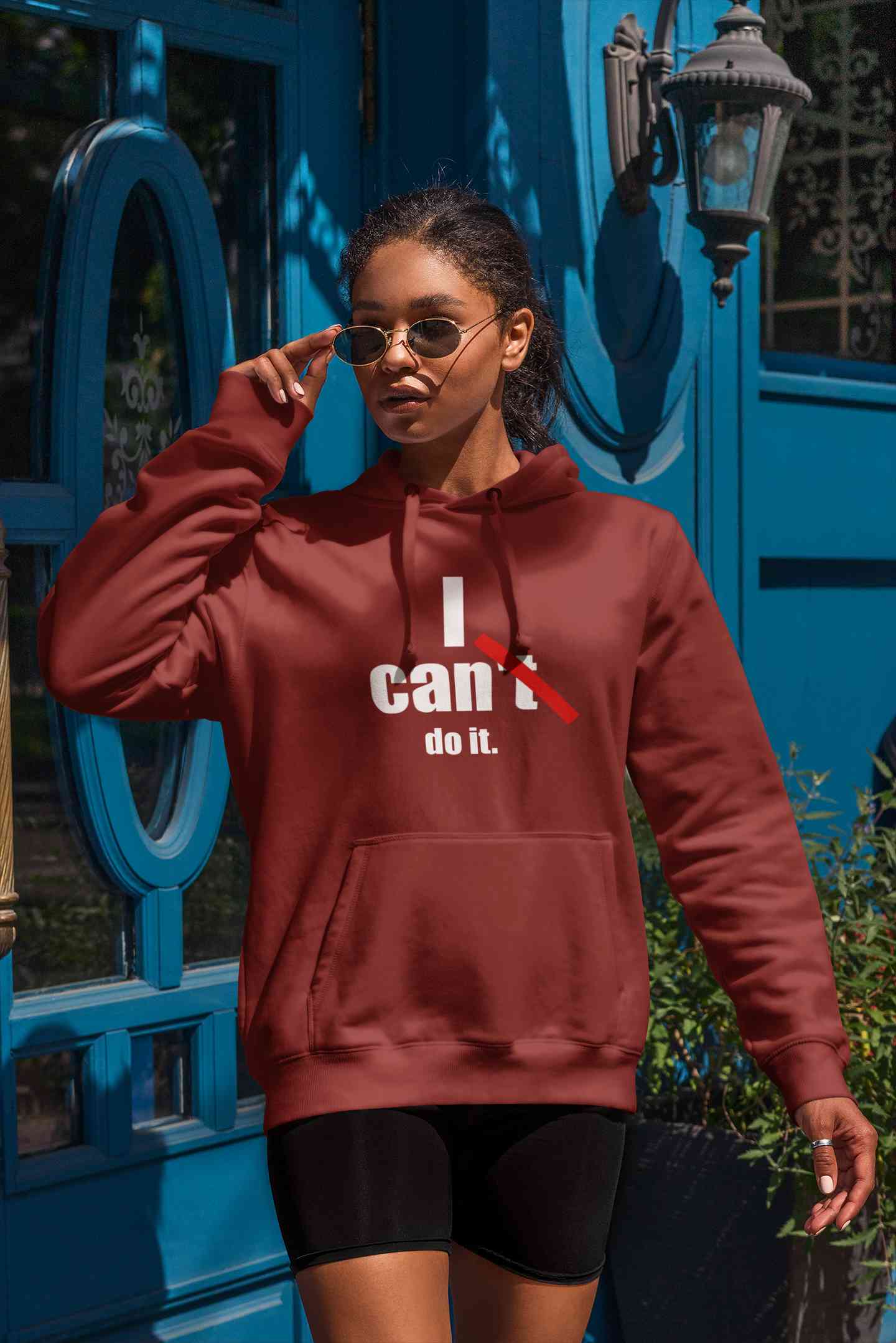 I Can Do It Typography Hoodies for Women-FunkyTeesClub