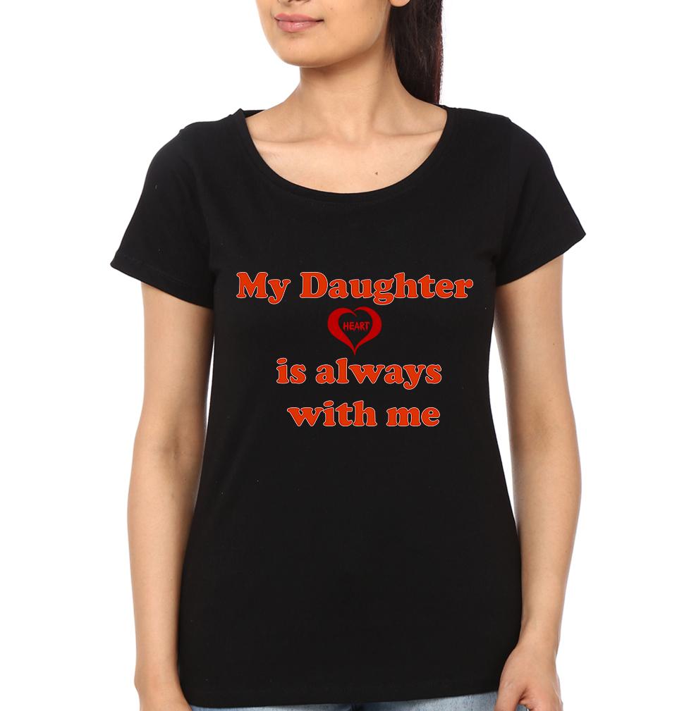 My Daughter Heart is Always With Me My Mother Heart is Always With Me Mother and Daughter Matching T-Shirt- FunkyTeesClub
