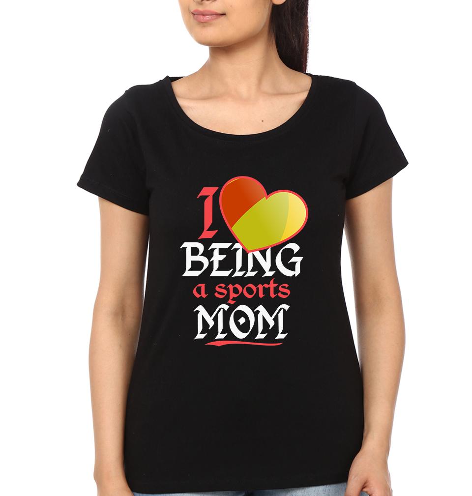 I Love Being A Sports Mom I Love Being A Sports Kid Mother and Daughter Matching T-Shirt- FunkyTeesClub