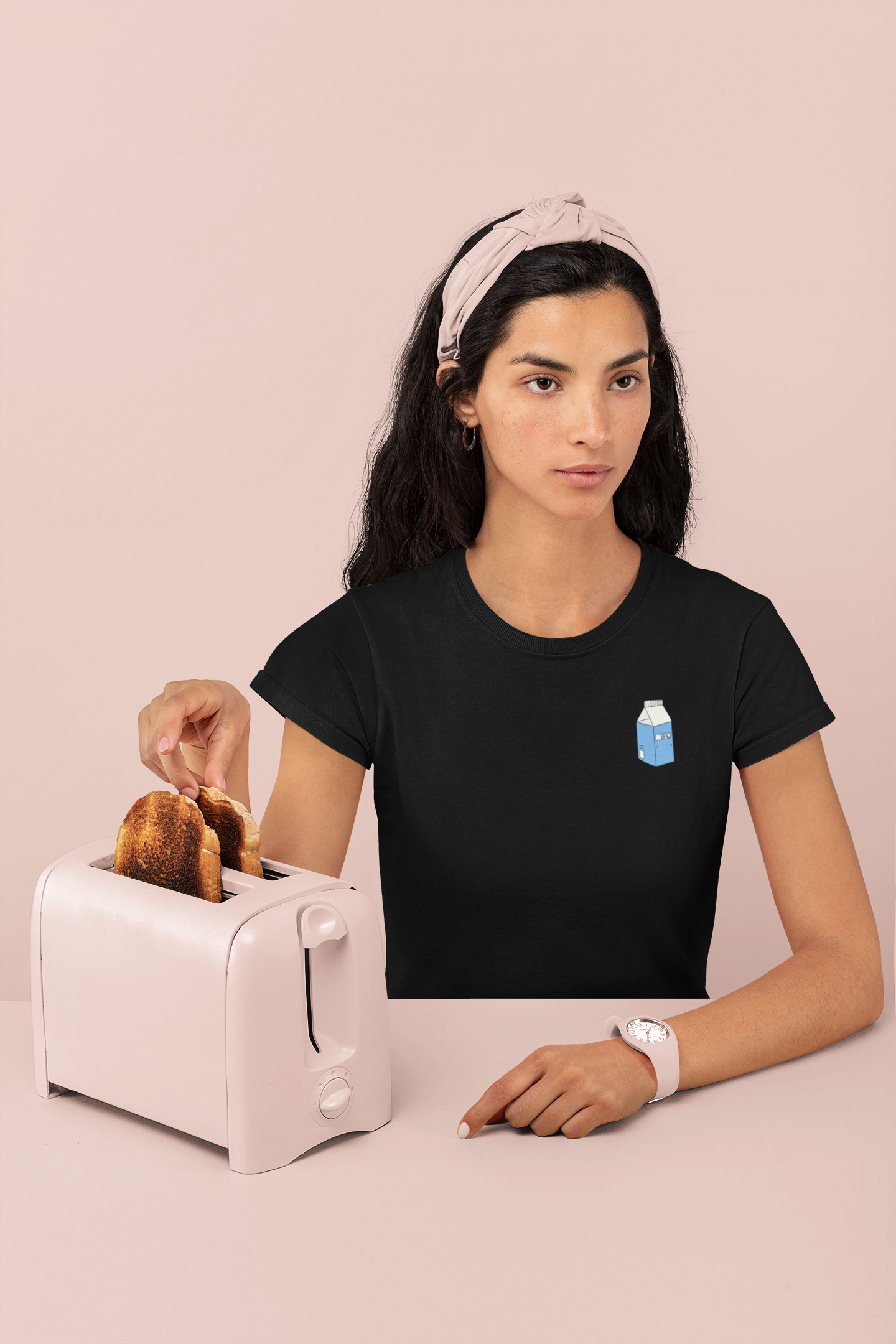 Milk Box Minimal Women Half Sleeves T-shirt- FunkyTeesClub
