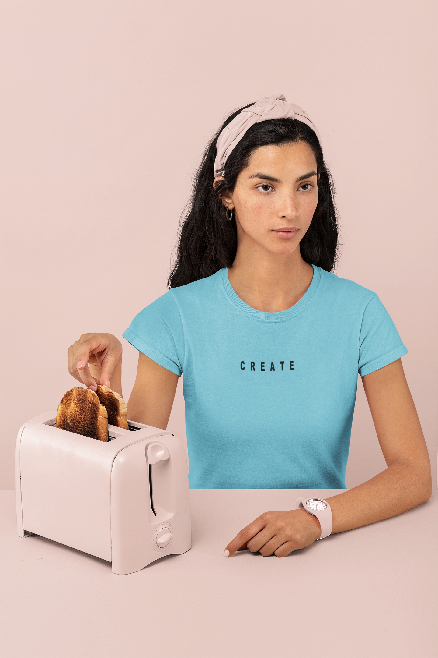 Create Minimal Women Half Sleeves T-shirt- FunkyTeesClub