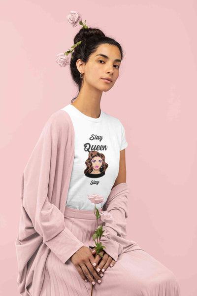 Slay Queen Women Half Sleeves T-shirt- FunkyTeesClub