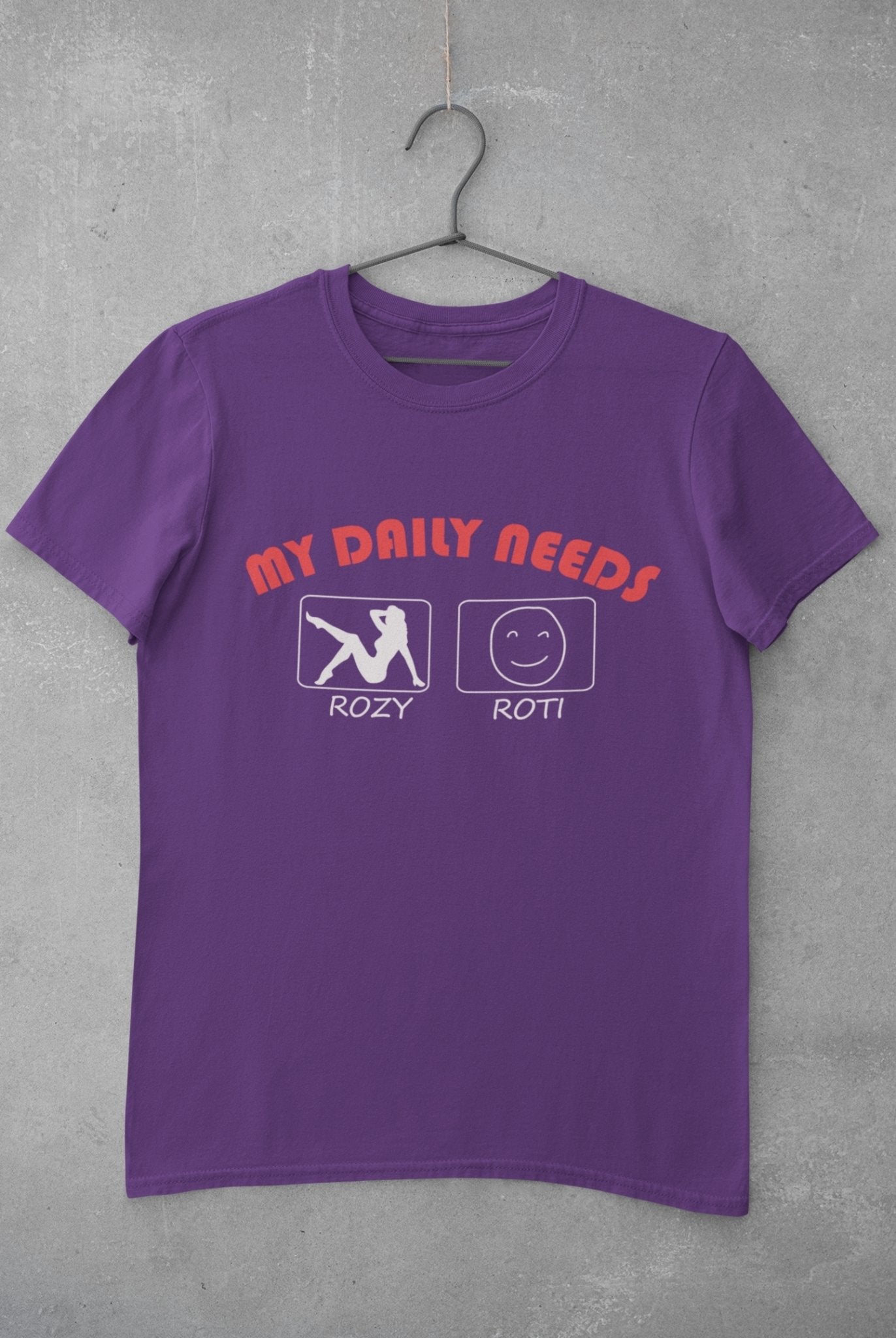 My Daily Needs Typography Mens Half Sleeves T-shirt- FunkyTeesClub - Funky Tees Club
