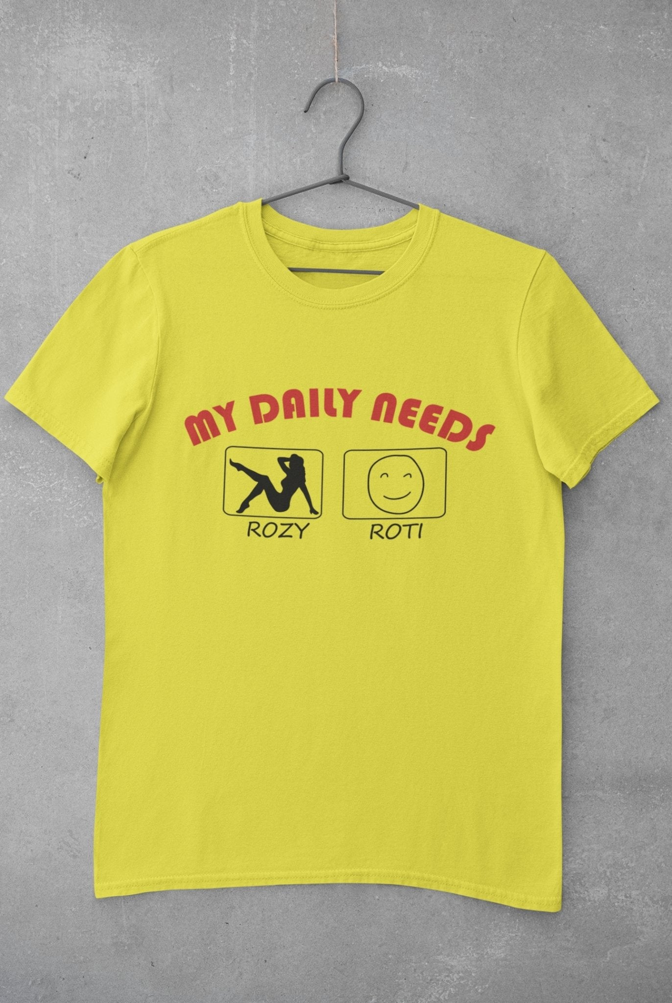 My Daily Needs Typography Mens Half Sleeves T-shirt- FunkyTeesClub - Funky Tees Club