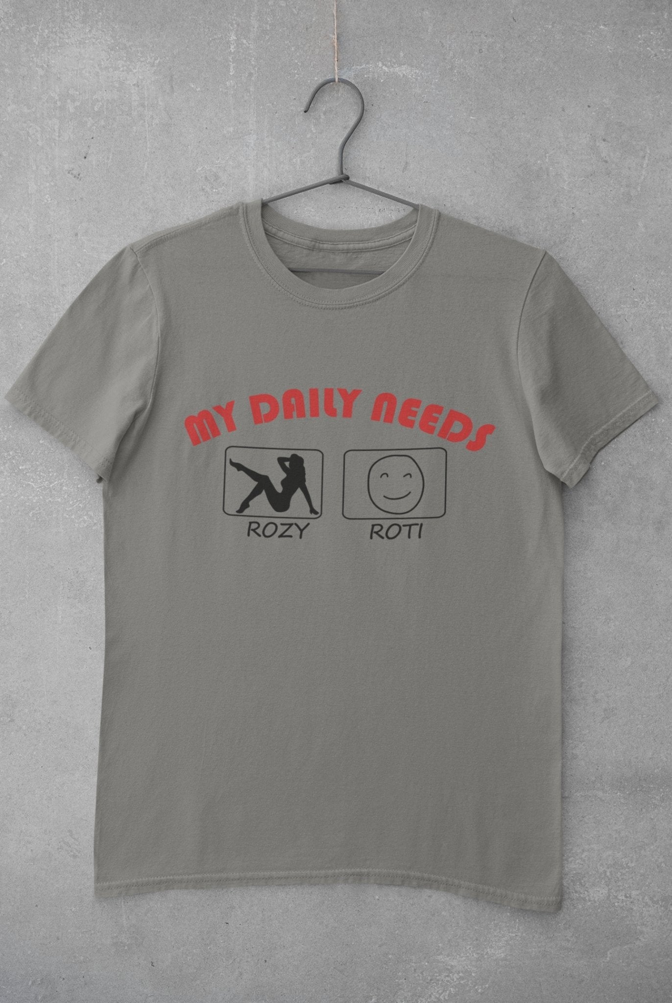 My Daily Needs Typography Mens Half Sleeves T-shirt- FunkyTeesClub - Funky Tees Club