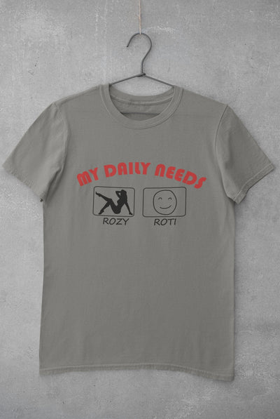 My Daily Needs Typography Mens Half Sleeves T-shirt- FunkyTeesClub - Funky Tees Club