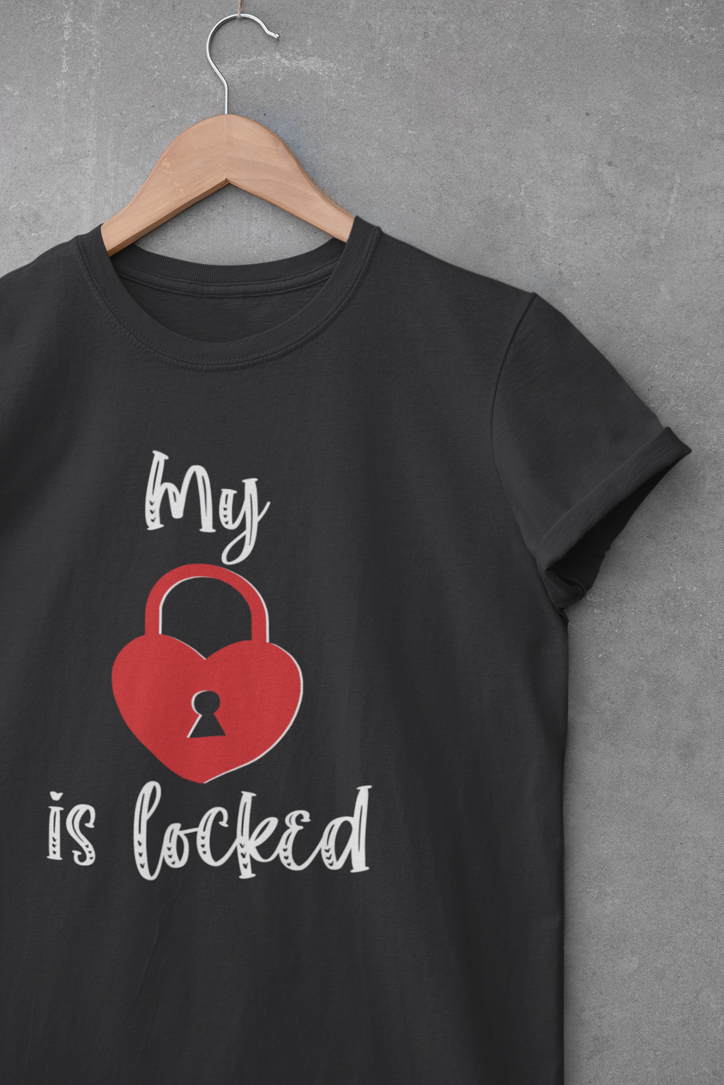 My Heart Is Locked Couple Half Sleeves T-Shirts -FunkyTeesClub