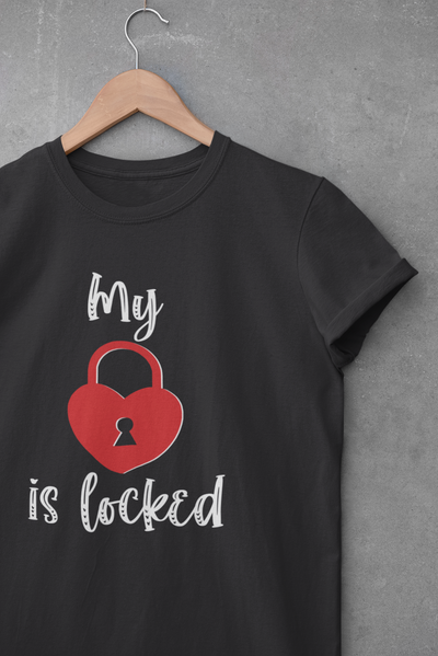 My Heart Is Locked Couple Half Sleeves T-Shirts -FunkyTeesClub