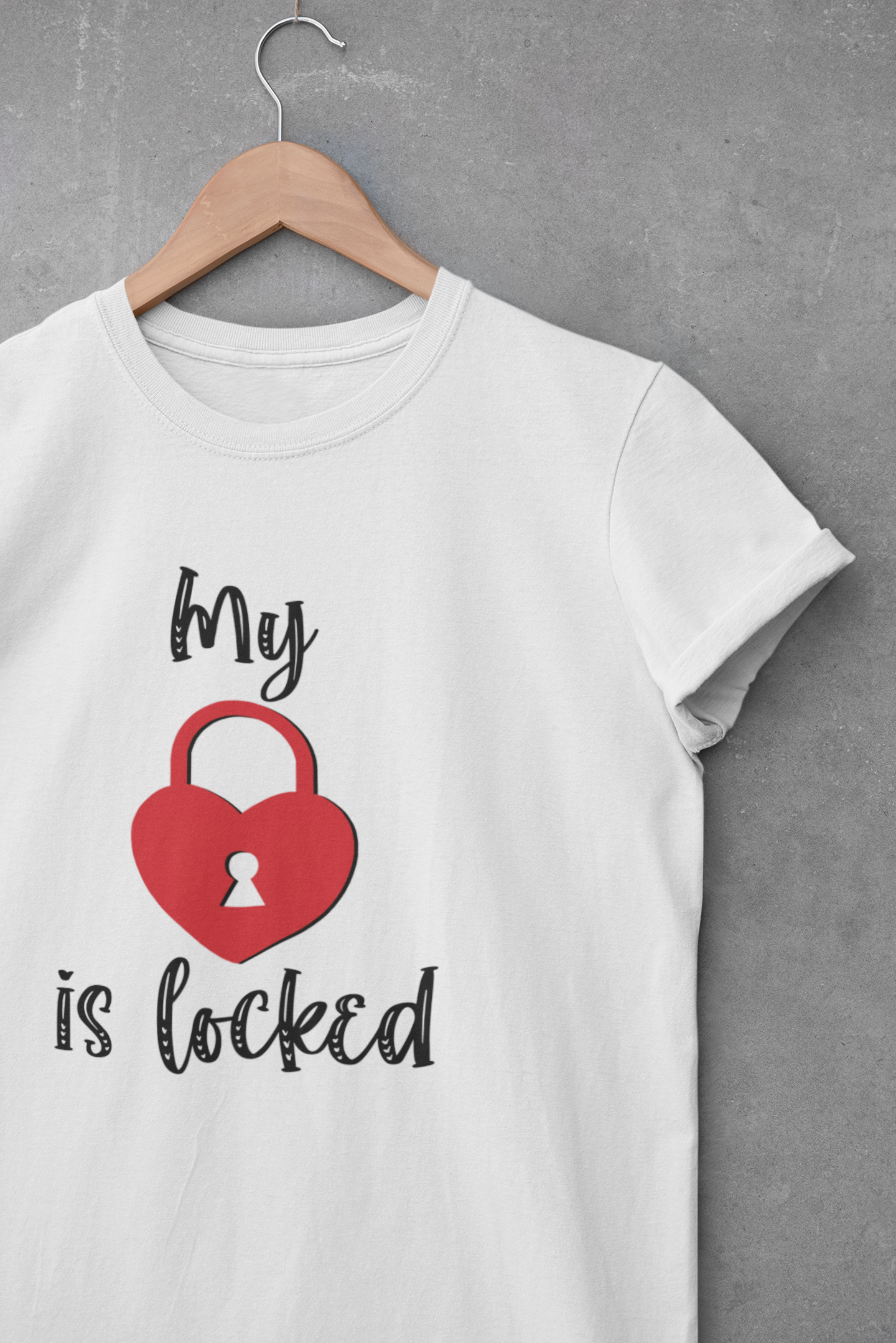 My Heart Is Locked Couple Half Sleeves T-Shirts -FunkyTeesClub