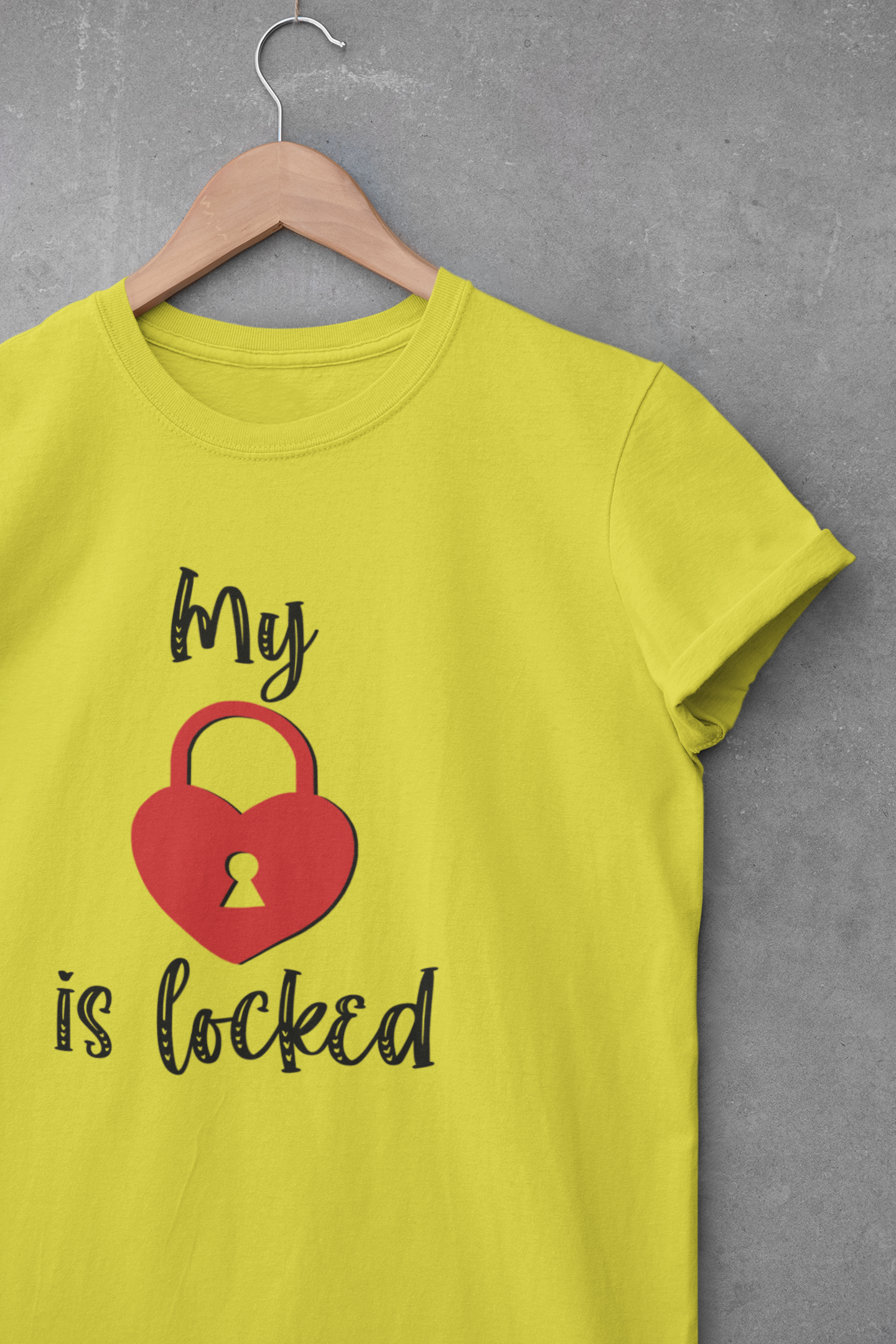 My Heart Is Locked Couple Half Sleeves T-Shirts -FunkyTeesClub