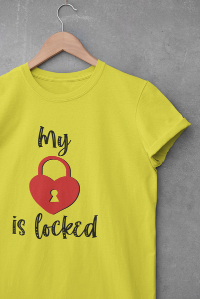 My Heart Is Locked Couple Half Sleeves T-Shirts -FunkyTeesClub