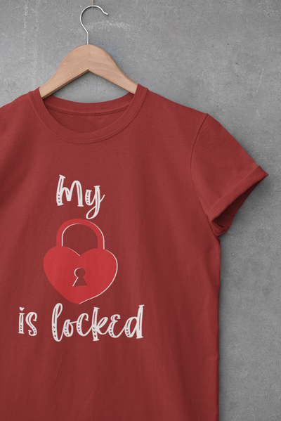 My Heart Is Locked Couple Half Sleeves T-Shirts -FunkyTeesClub