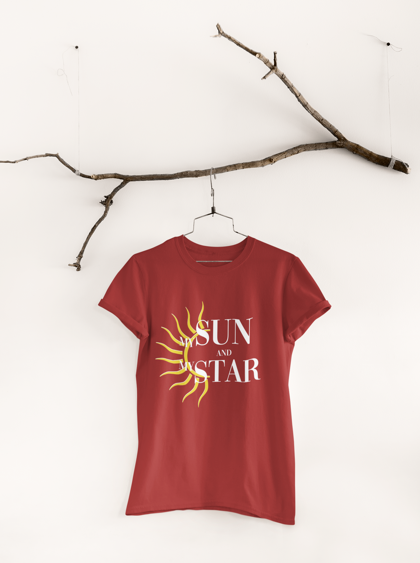 Moon Of My Life Couple Half Sleeves T-Shirts -FunkyTeesClub