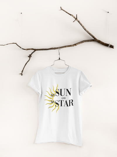 Moon Of My Life Couple Half Sleeves T-Shirts -FunkyTeesClub