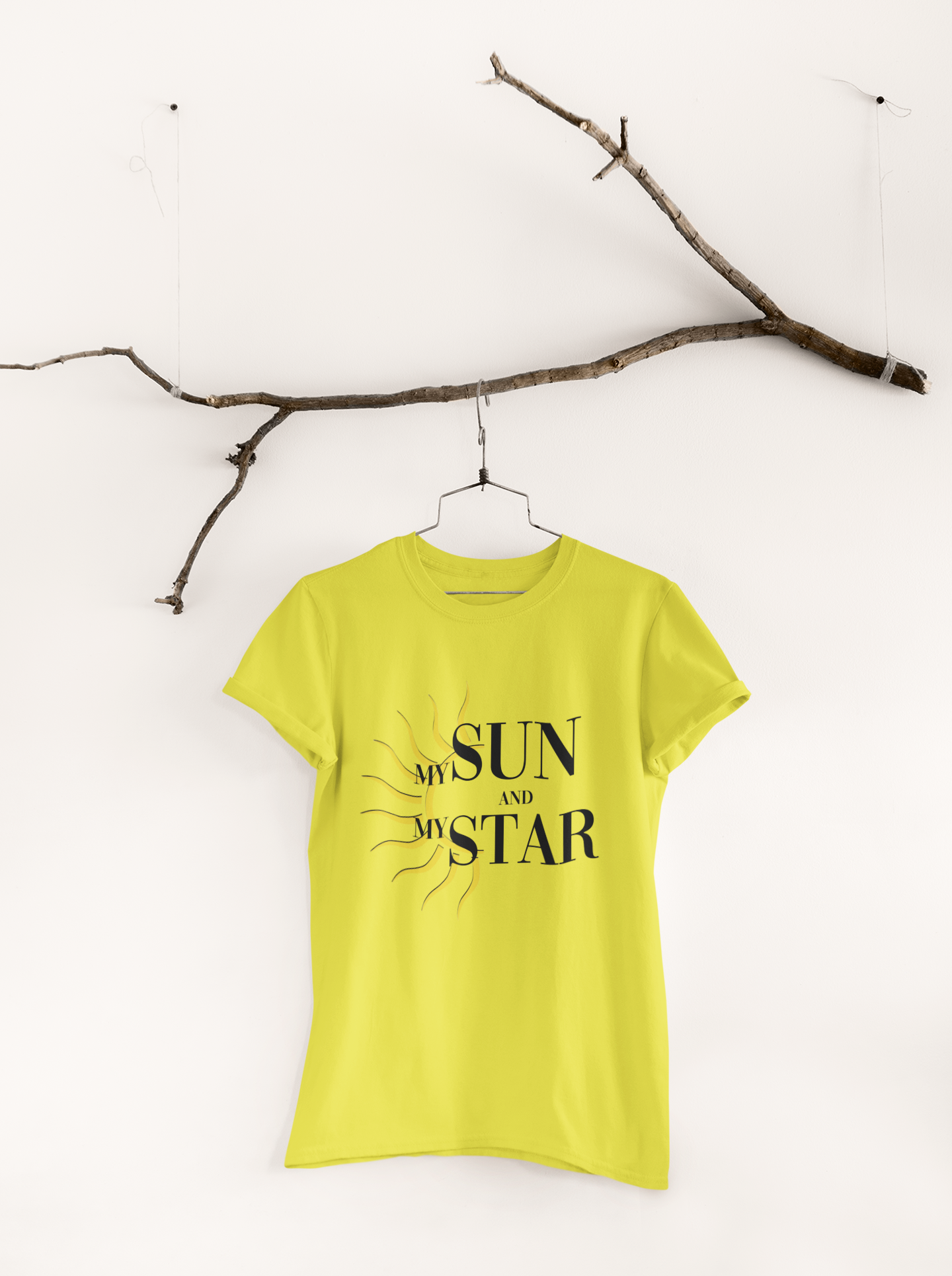 Moon Of My Life Couple Half Sleeves T-Shirts -FunkyTeesClub