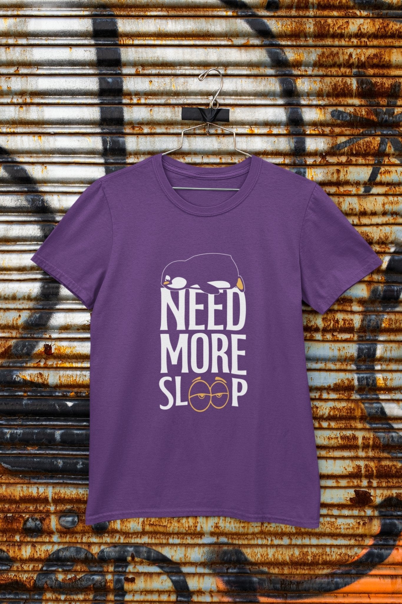 Need More Sleep Typography Mens Half Sleeves T-shirt- FunkyTeesClub - Funky Tees Club