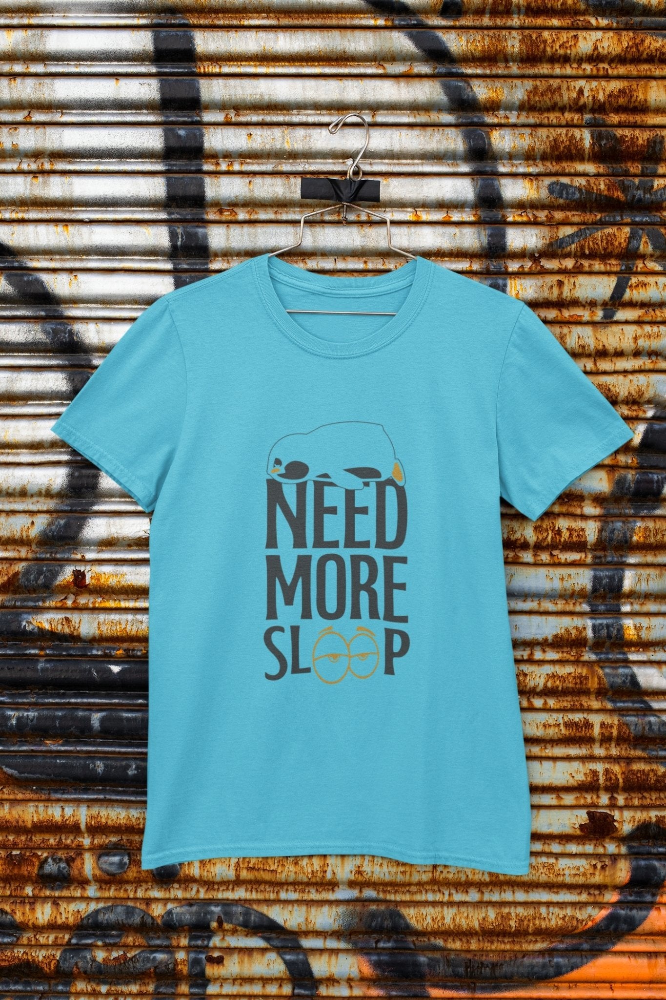 Need More Sleep Typography Mens Half Sleeves T-shirt- FunkyTeesClub - Funky Tees Club