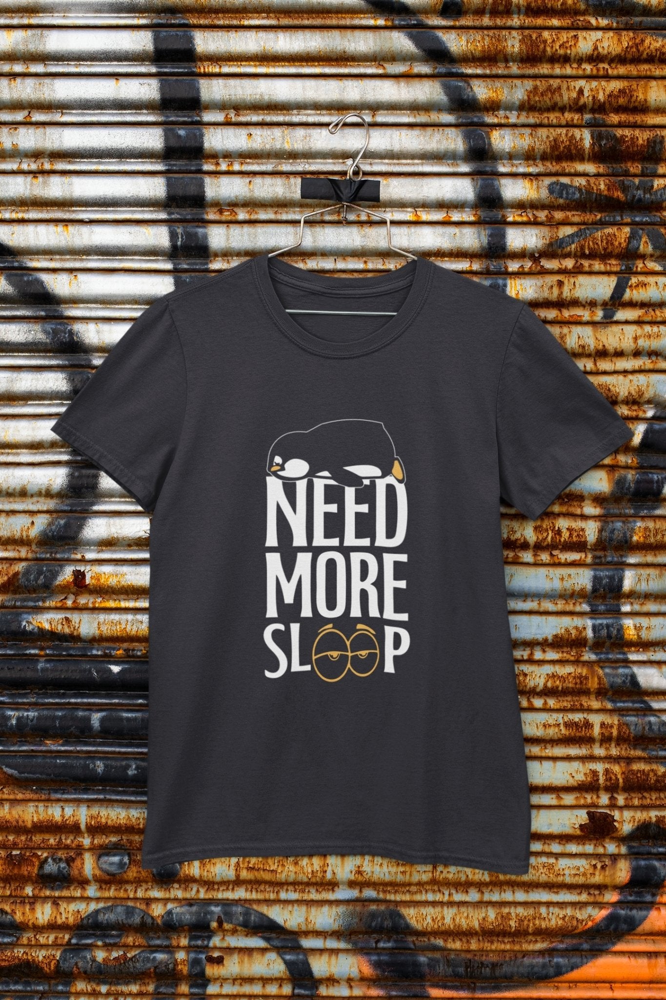 Need More Sleep Typography Mens Half Sleeves T-shirt- FunkyTeesClub - Funky Tees Club