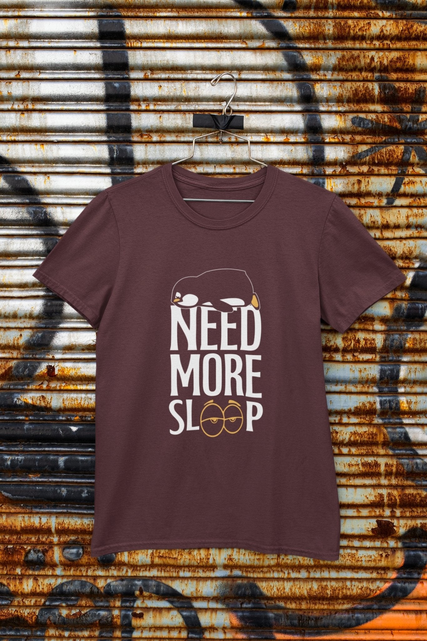 Need More Sleep Typography Mens Half Sleeves T-shirt- FunkyTeesClub - Funky Tees Club