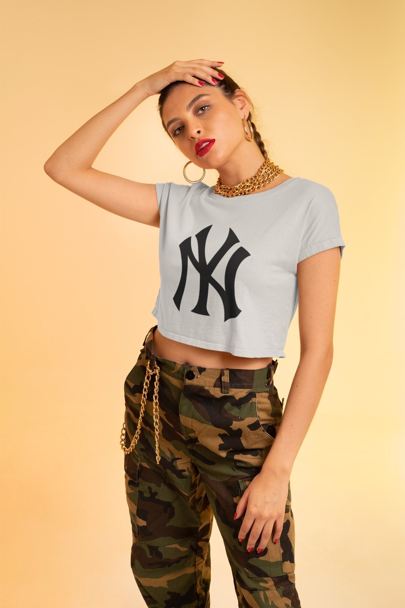 New York Yankees Women Crop Top- FunkyTeesClub - Funky Tees Club