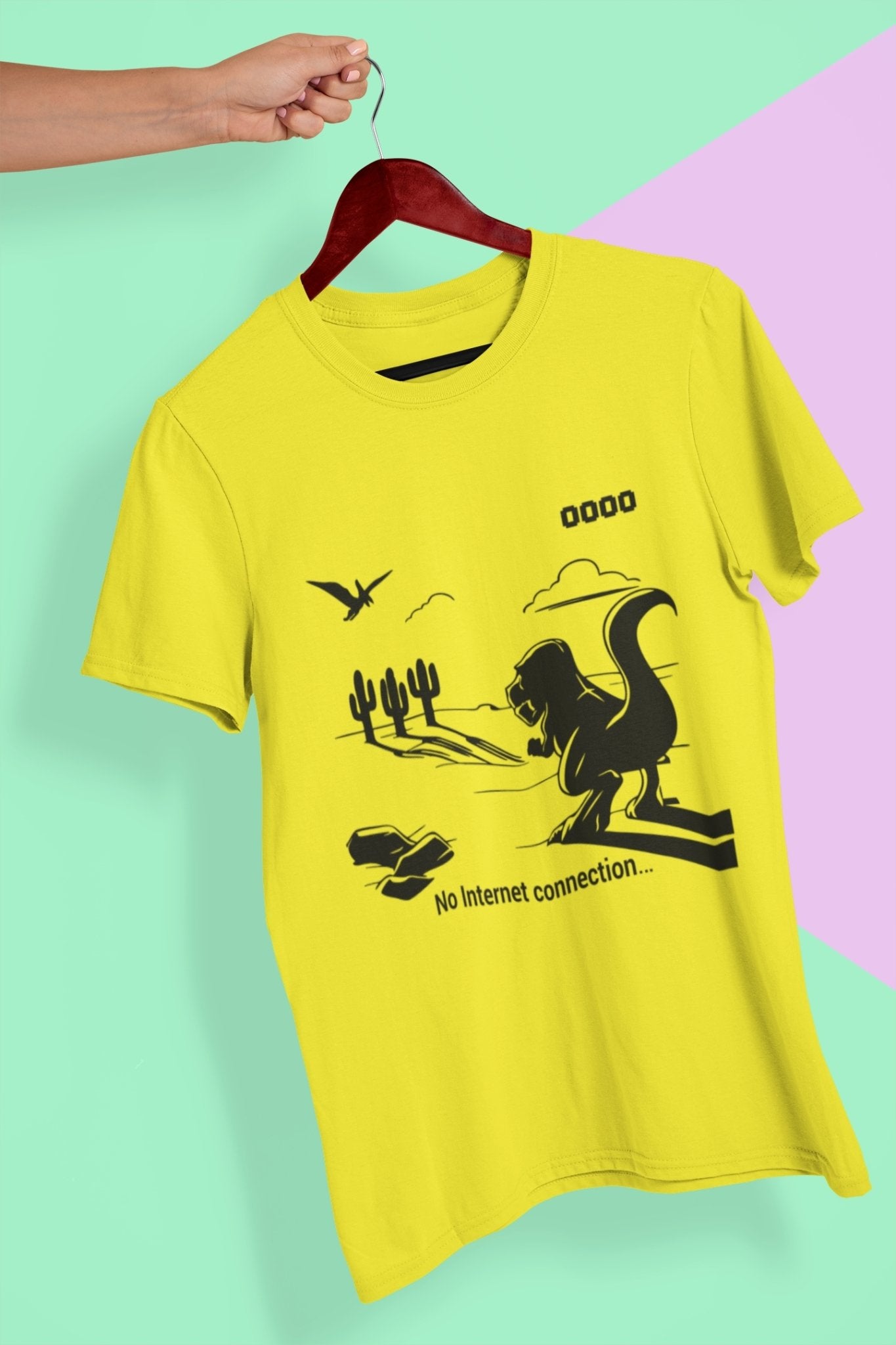 No Internet Anime Mens Half Sleeves T-shirt- FunkyTeesClub - Funky Tees Club