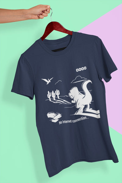 No Internet Anime Mens Half Sleeves T-shirt- FunkyTeesClub - Funky Tees Club