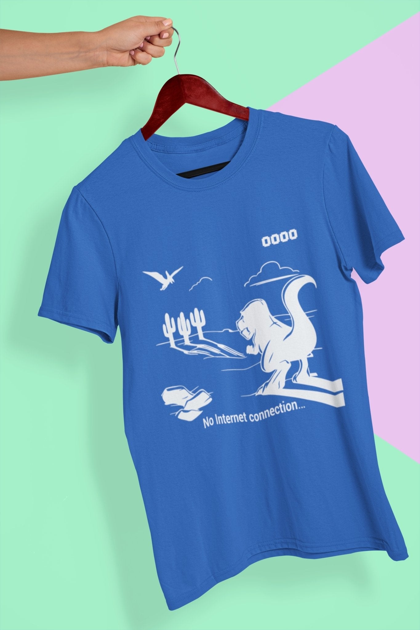 No Internet Anime Women Half Sleeves T-shirt- FunkyTeesClub - Funky Tees Club