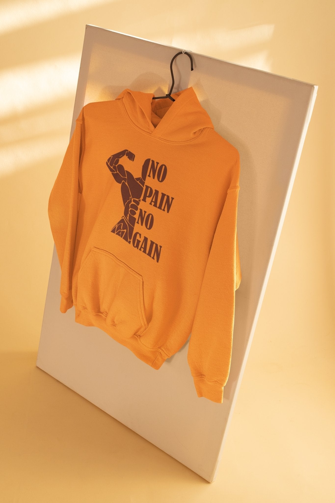 No Pain No Gain Gym And Workout Hoodies for Women-FunkyTeesClub - Funky Tees Club