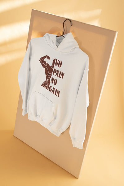 No Pain No Gain Gym And Workout Men Hoodies-FunkyTeesClub - Funky Tees Club