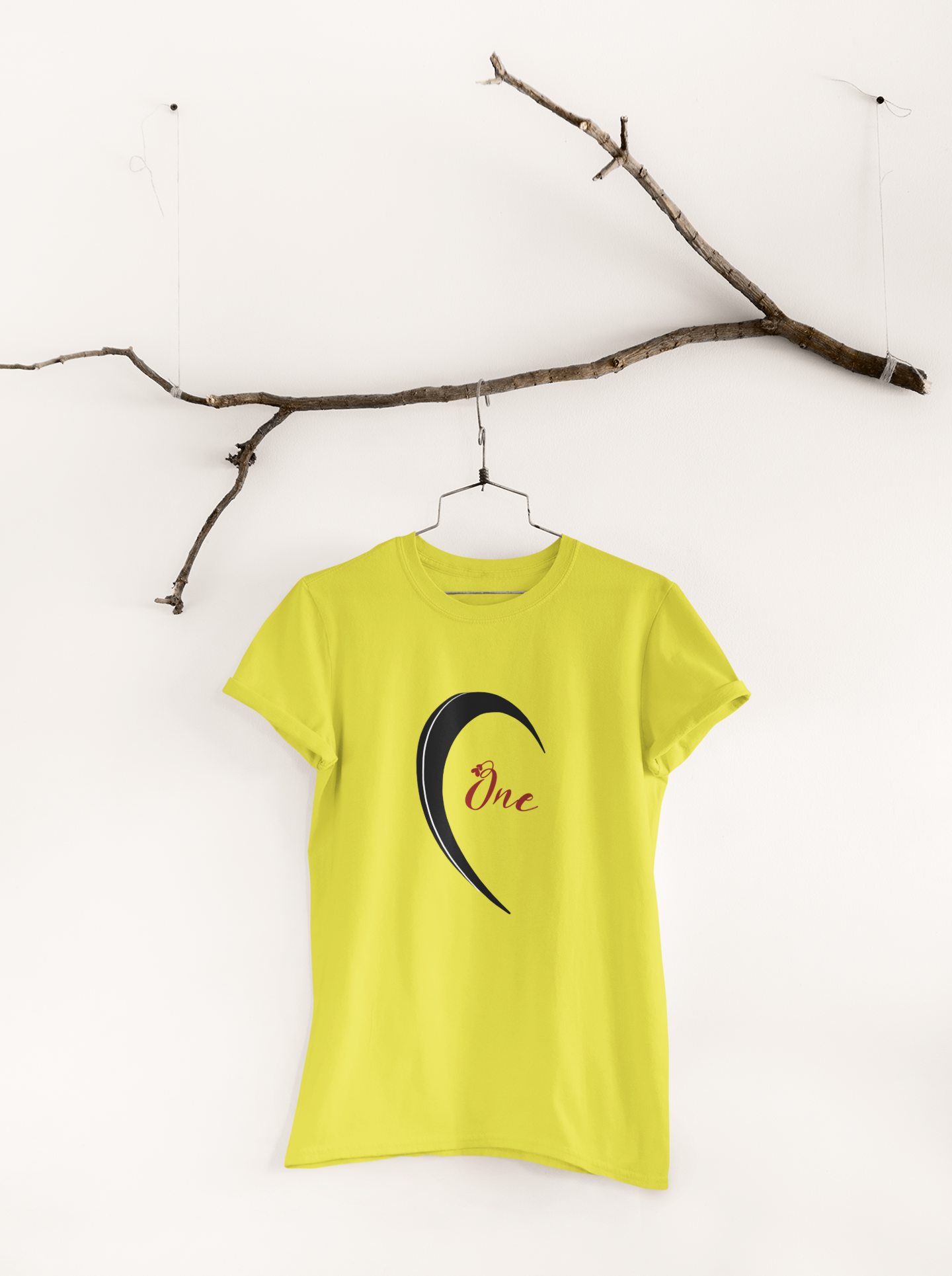 One Love Couple Half Sleeves T-Shirts -FunkyTeesClub