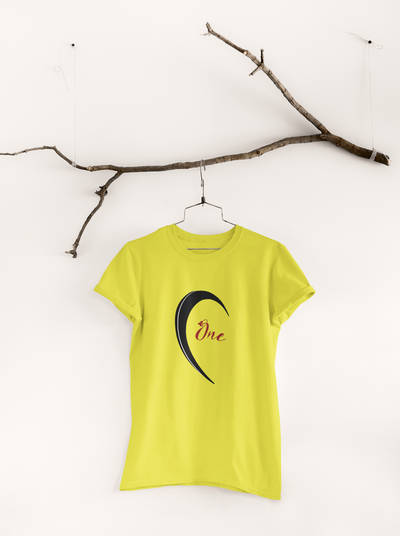 One Love Couple Half Sleeves T-Shirts -FunkyTeesClub