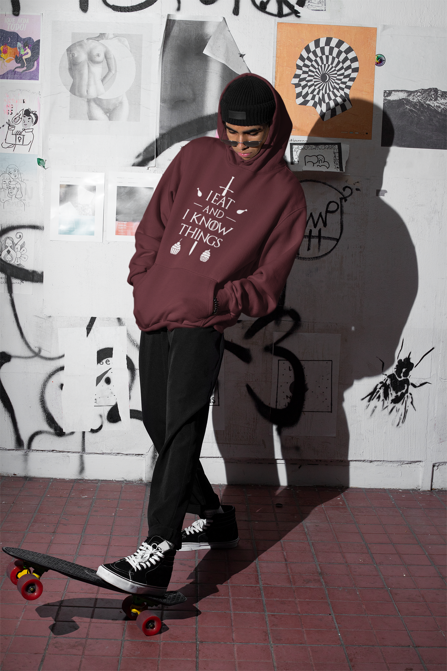 I Eat And I Know Things Funny Men Hoodies-FunkyTeesClub